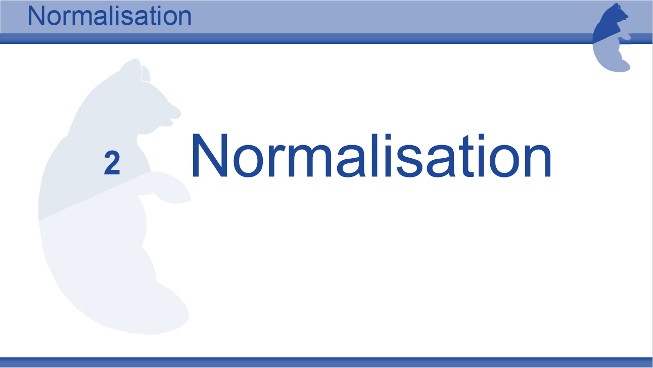 Tutoriel normalisation