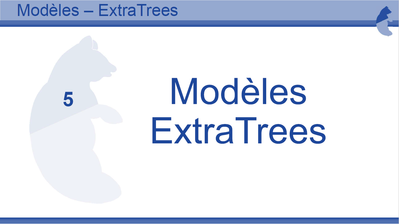 Tutoriel mod&egrave; BAGGING EXTRA TREES