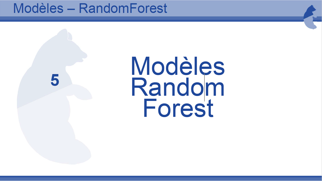 Tutoriel mod&egrave; RANDOM FOREST